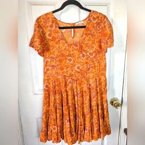 Orange‎ Paisley Dress